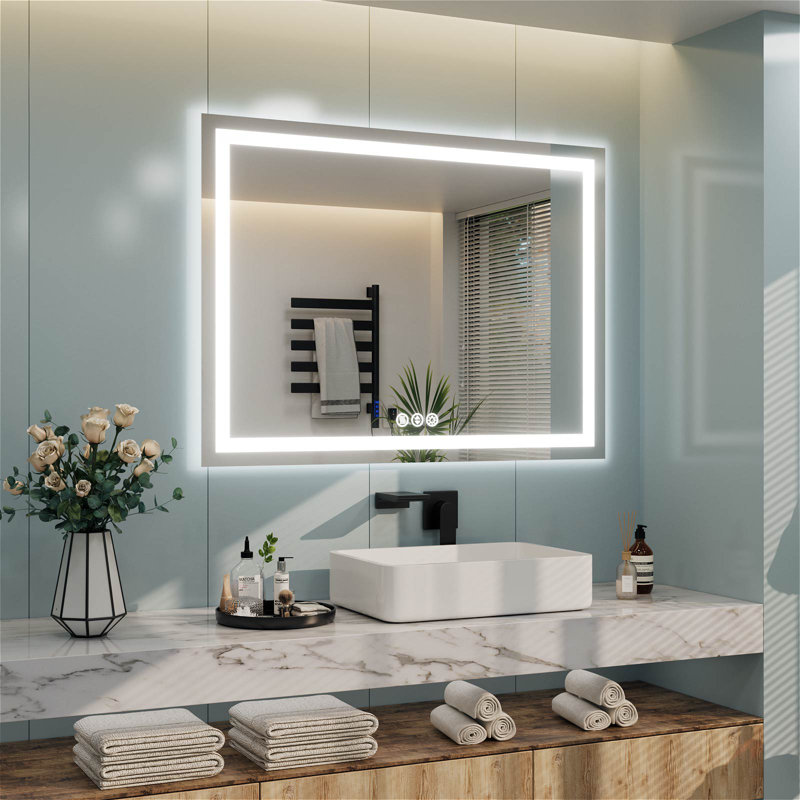 Miroir de salle de bain mural 60 po x 36 po, 36 po x 60 po