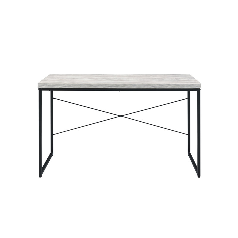 Bob Antique White & Black Finish Writing Desk (Not Including Office Chair), Antique White