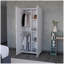 Armoire Hazel en mélamine avec 2 portes, 4 tablettes et 2 barres à vêtements-612171168