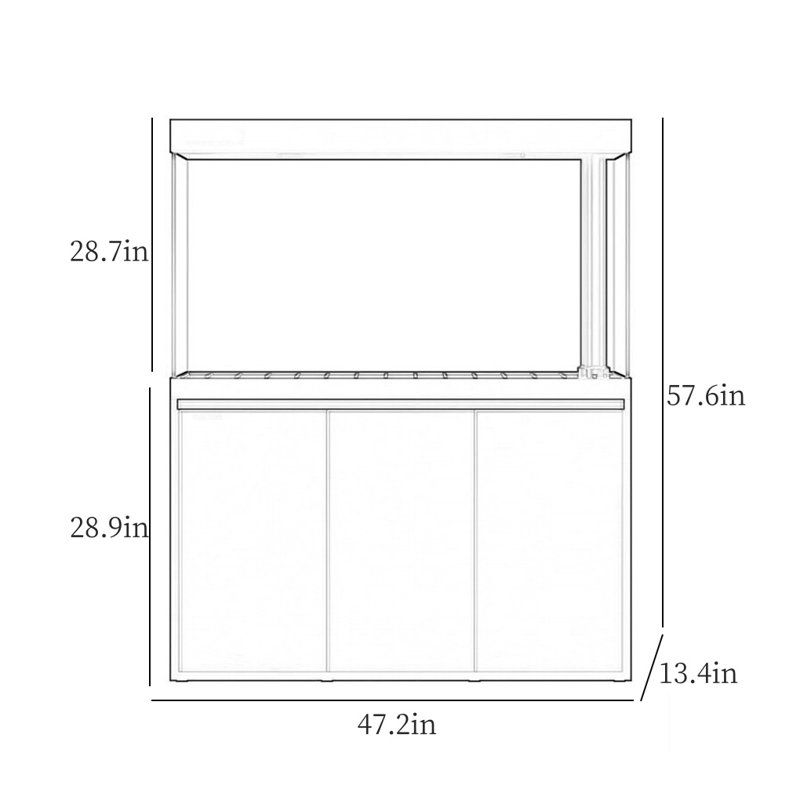 Black Minimalist Rectangular Aquarium Tank