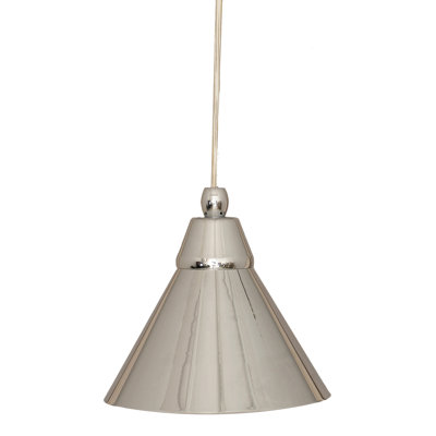 Cord Hung Mini Pendant With 7" Metal Shade