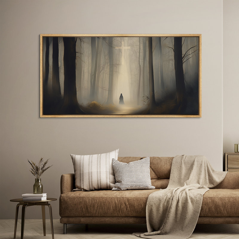 Impression sur toile encadrée, "Deep Forest Christianity", H 30 po x l 60 po, Naturel