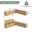 Banc de rangement en L avec coussin-170727039