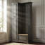 Meuble d'entrée avec banc rabattable, meuble à chaussures minimaliste avec étagères réglables et crochets de suspension, pour entrée ou vestiaire, noir