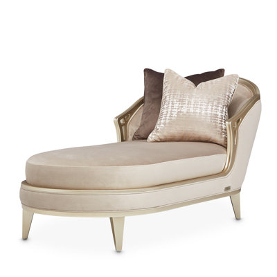  Villa Cherie Velvet Chaise Lounge - Porcini