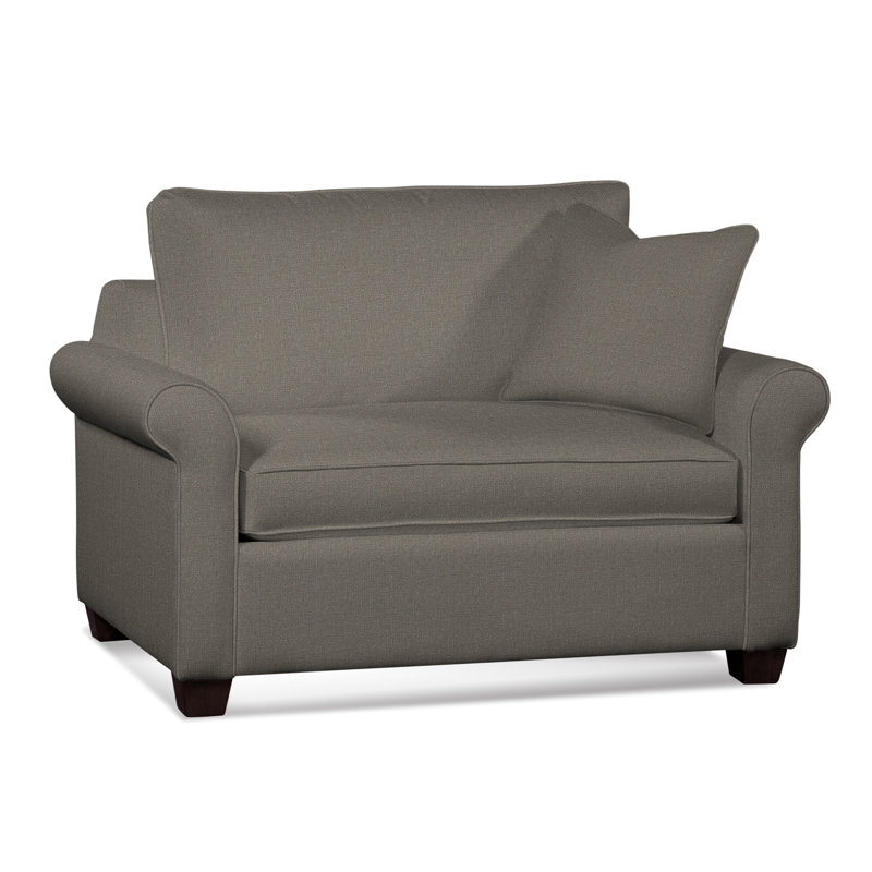 Park Lane Sleeper Sofa, Gel Memory Foam Mattress, Java Finish, Gray Sugar Performance; 0863-84