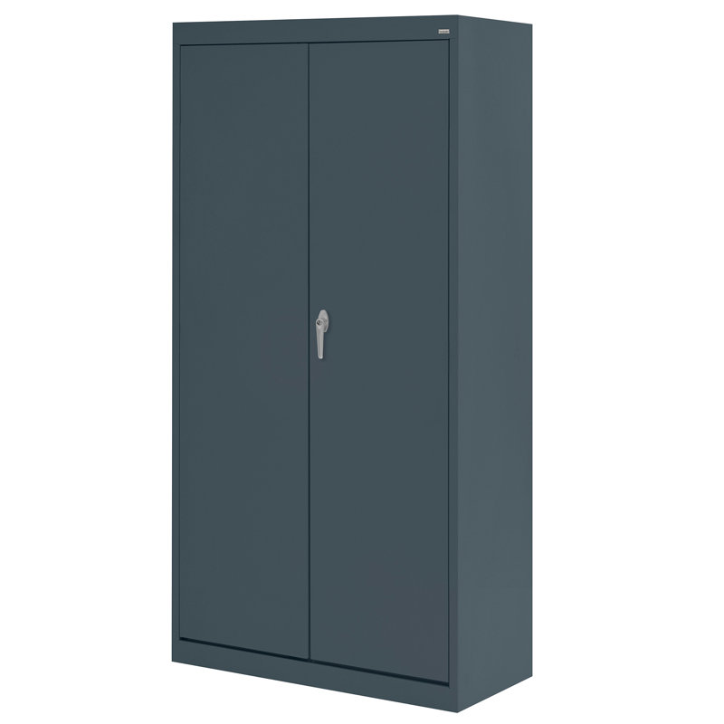 Steel Single Storage Cabinet ( 66'' H x 30'' W x 18'' D), Charcoal