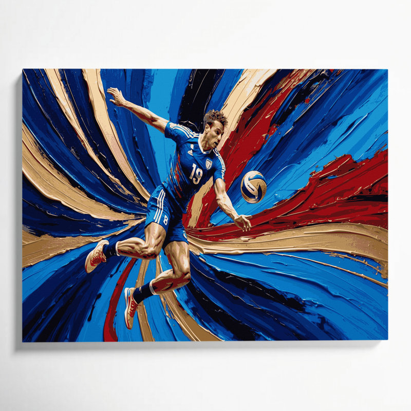 Art mural sur toile Sports Handball, H 12 po x l 18 po