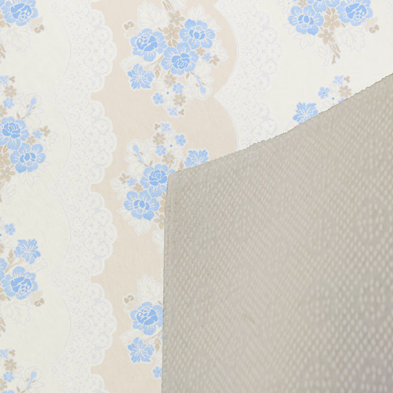 Tapis floral en polyester bleu clair / jaune clair Veda, Rectangle 2 pi 7 po x 3 pi 11 po