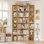 Bibliothèque en L 73,9 "à 6 niveaux avec bibliothèque Hcorner