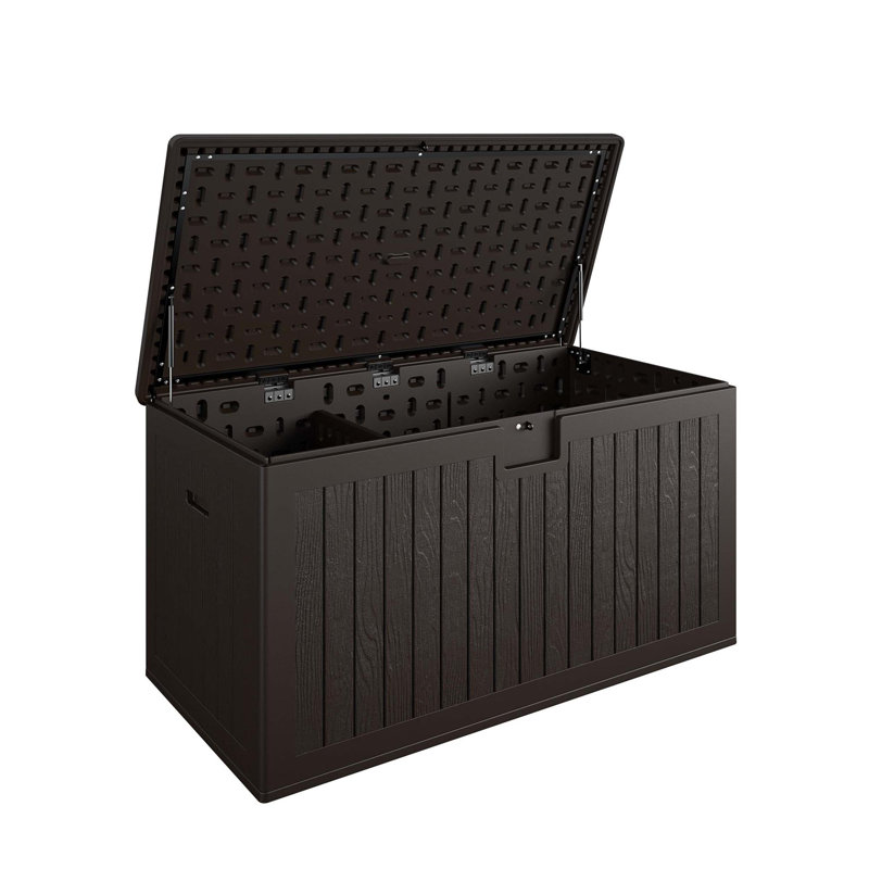 COSCO Large 150 Gallon Outdoor Storage Deck Box, Dark Brown