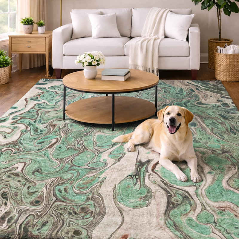 Tapis à poil long de qualité supérieure lavable à la machine ADS54, 8 pi x 10 pi