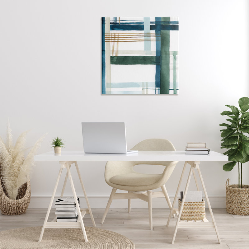 Modern Woven Pattern Floater Canvas Wall Art by Grace Popp, 30" H x 30" W x 1.5" D