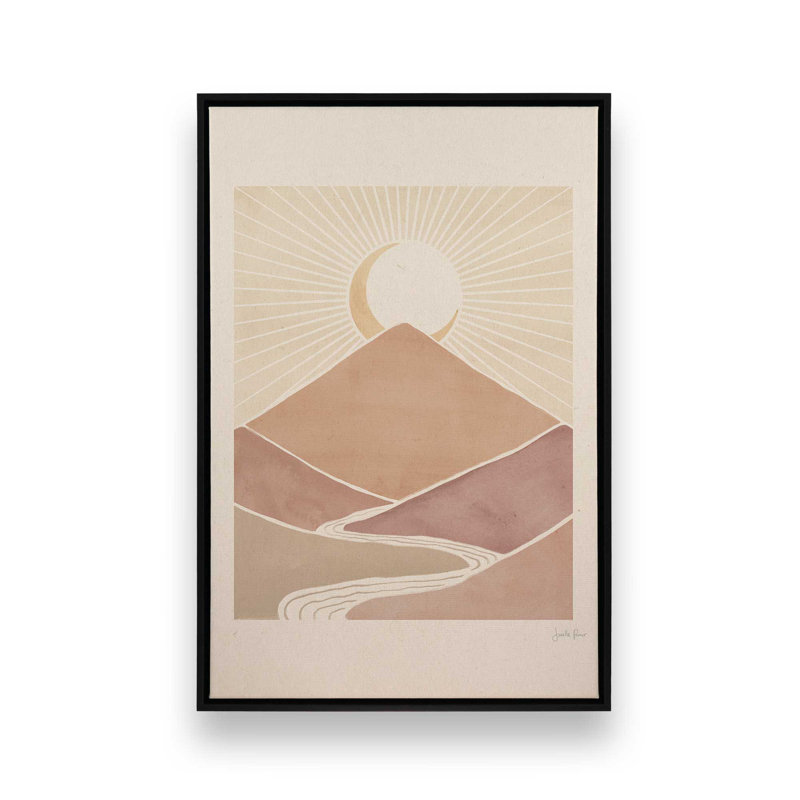«Sunset Tranquility», reproduction sur toile, Cadre flottant noir satiné, H 48,75 po x l 32,75 po x P 1,75 po