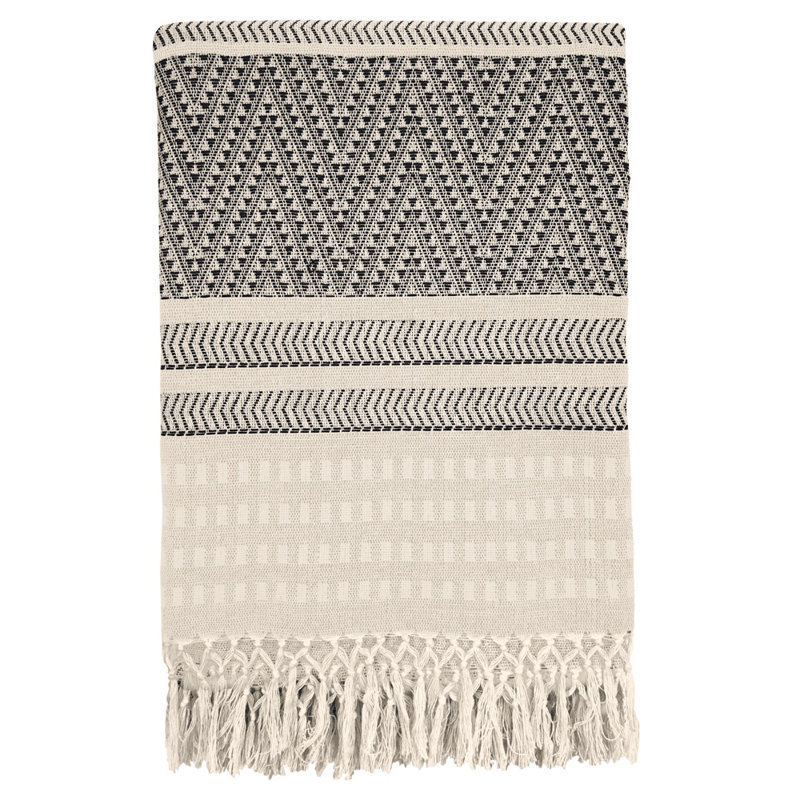 Jeté en fibre de coton par Auskin, White
