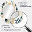 Miroir mural ovale bleu et blanc-738965824