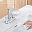 Robinet de lavabo de salle de bain 4 "à poignée double 4" avec drain-98449931