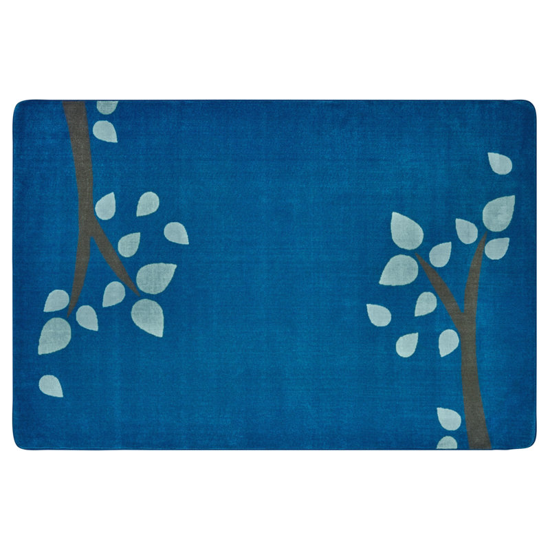 Tapis bleu touffeté Branching Out Premium Collection, Rectangle 7 pi 6 po x 12 pi