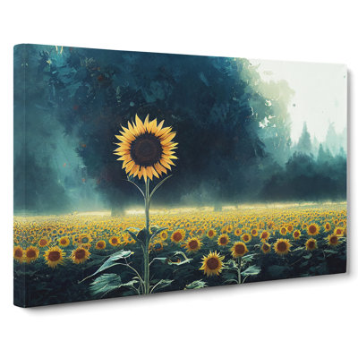 Favourable Sunflowers - Wrapped Canvas