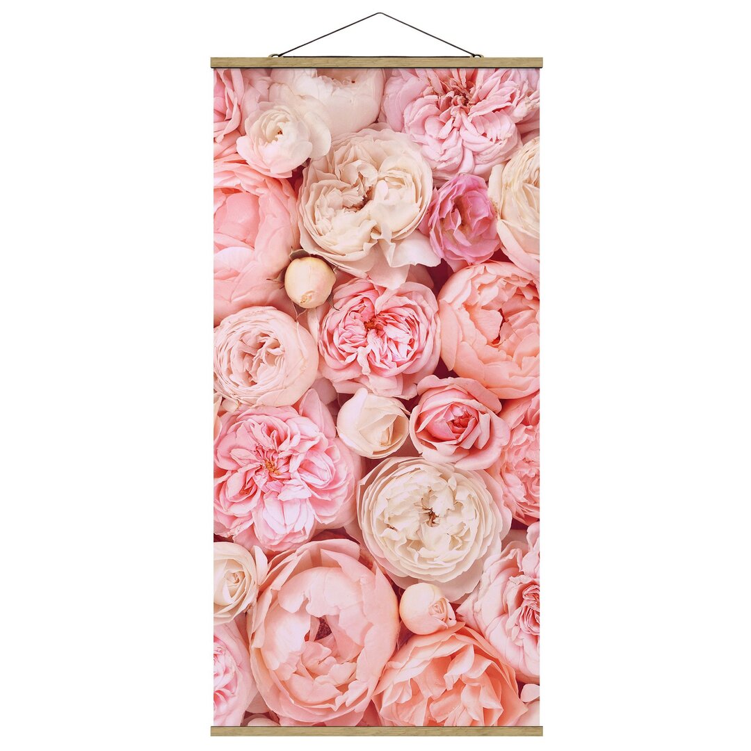 Stoffbild Roses Rosé Coral Shabby