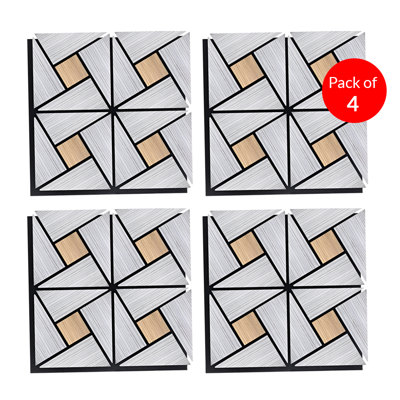 Geometric Acoustic Wall Panel - PET + MDF Size: 610 x 610 mm - Pack of 4