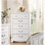 Commodes, commode en bois traditionnelle à 5 tiroirs, finition blanche | Blanc | Bois