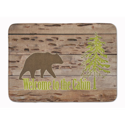 Tapis de bain antidérapant rectangulaire Welcome to the Cabin