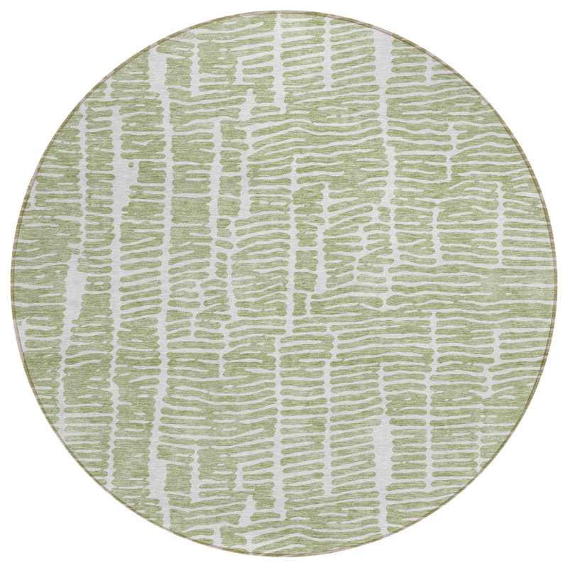 HomeRoots Round Machine Woven Area Rug