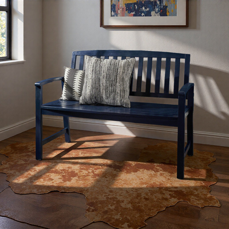Banc en bois de style campagnard, Bleu