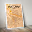 « portland city map », reproduction d’impression sur affiche-31735835
