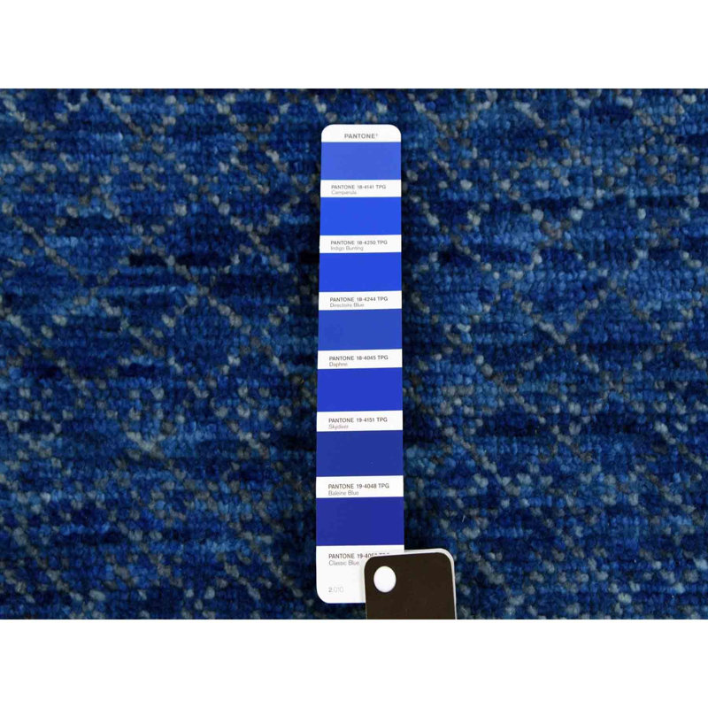 Sier One-of-a-Kind Rectangle 9'2" X 12'2" New Age Area Rug in Blue