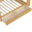 Wooden Daybed With Storage Shelves, Multi-Functional Bed With Two Storage Drawers And  Study Desk-1529869208