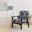 Motif de pivoines bleues et blanches Enchanted - Fauteuil de ferme rembourré, fauteuil d'appoint bleu
