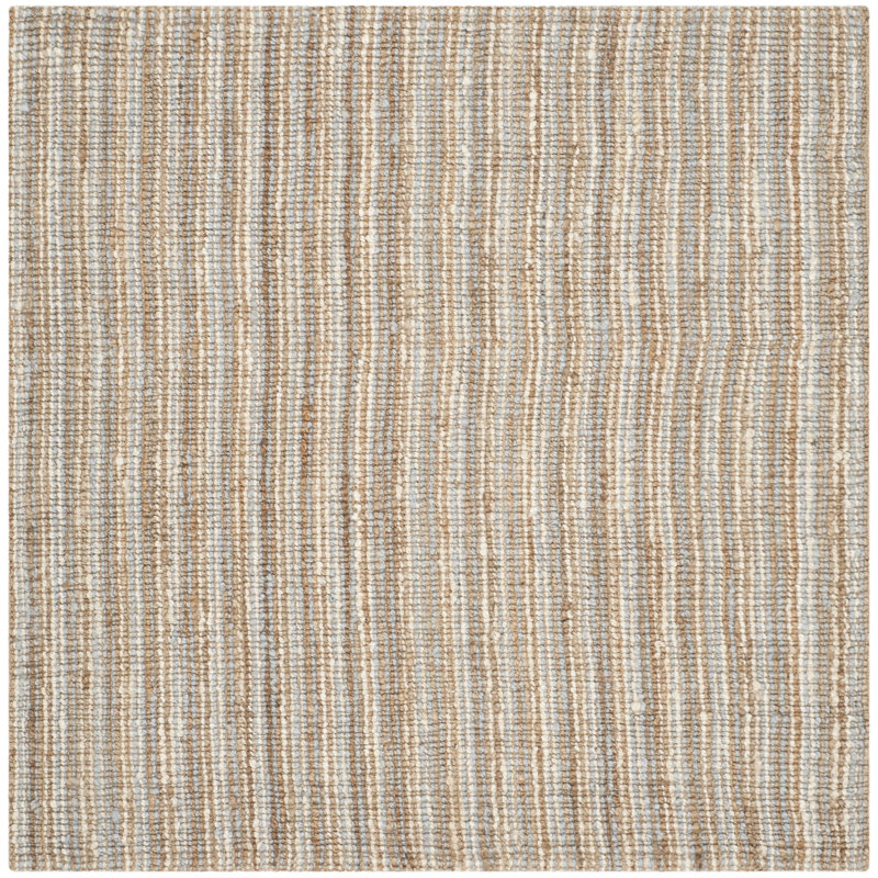 Tapis gris / naturel Alda, Carré 6 pi