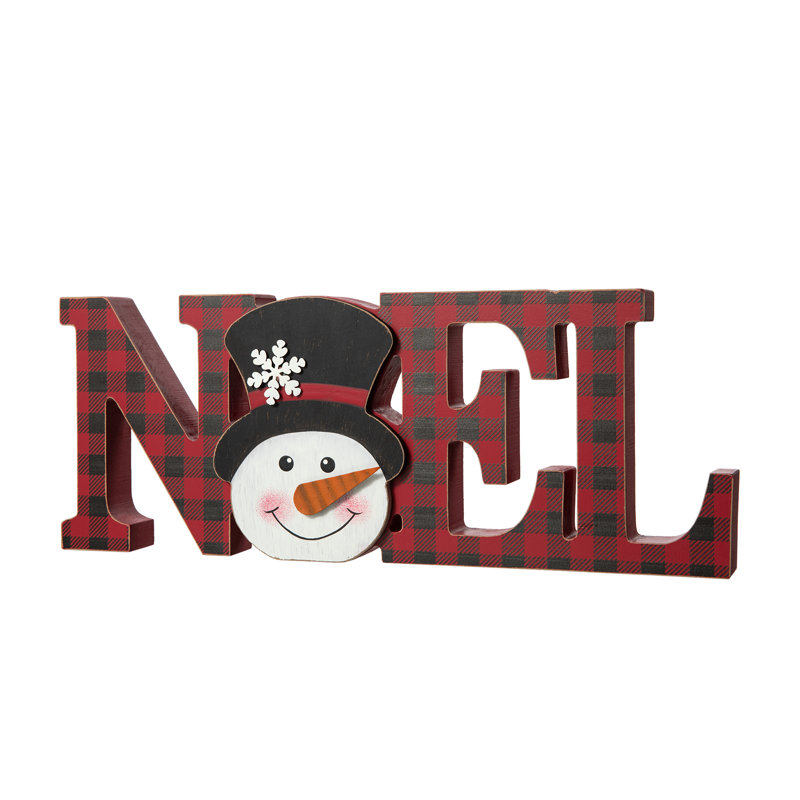 Décoration de table en bois écossais «NOEL»