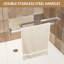Porte de douche coulissante ajustable en verre transparent et chrome pour salle de bain moderne