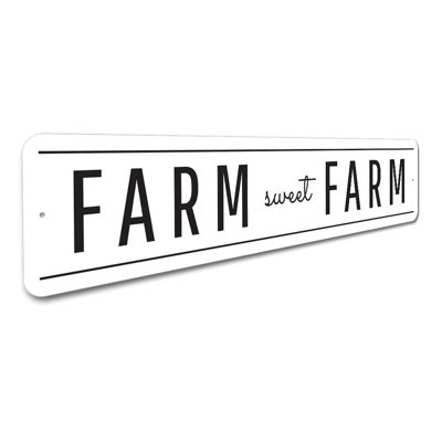 Enseigne en aluminium Farm Sweet Farm