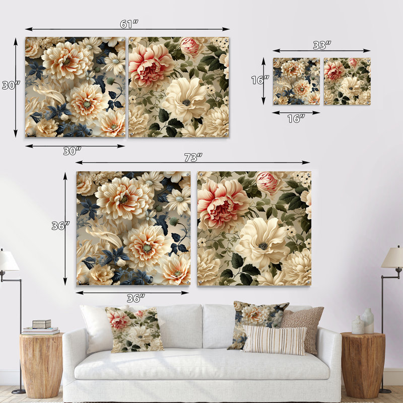 Chilmark - ensemble de 2 art mural en verre acrylique, H 16 po x l 33 po
