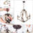 Chamblee 5 - Light Wood Dimmable Chandelier