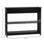 Console de couloir avec tiroir extra large HOMcom, 2 tablettes ouvertes et structure en lattes de bois-1585678470