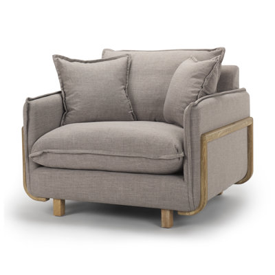 Fauteuil club en coton Lano de 112,39 cm de large Alohna