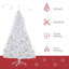 Sapin de Noël artificiel blanc 6 pi