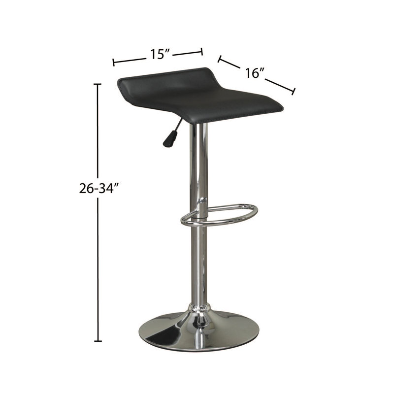 Tabouret de bar Summey, Noir