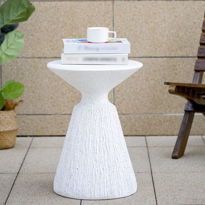 Table d'appoint d'extérieur en marbre texturé MGO