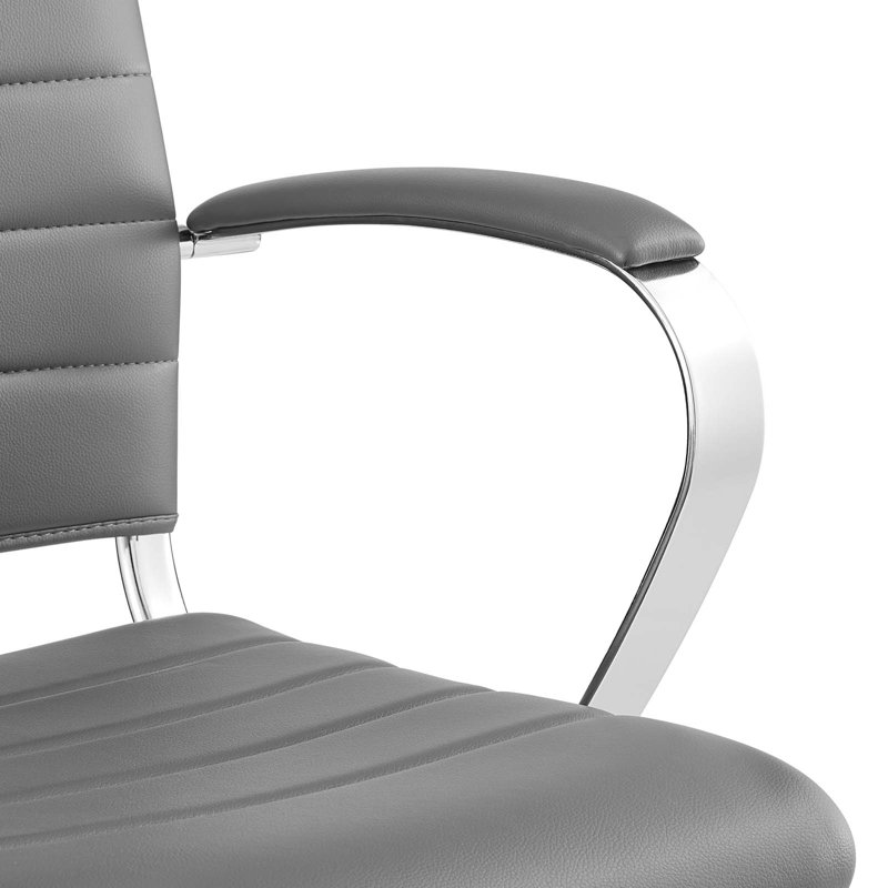 Modway Jive Ribbed Mid-back Executive Office Chair, Gray
