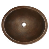 Classic Copper Oval Undermount Bathroom Sink