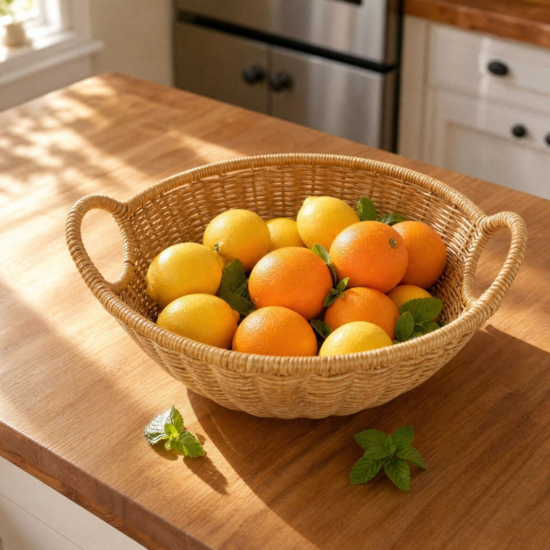 Panier en osier en plastique, panier de rangement idéal pour jetés, couvertures, chambre, salon, buanderie