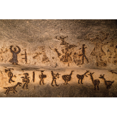 Beautiful Cave Drawings by SimeonDonov - Wrapped Canvas Print
