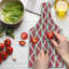 Ambesonne fruits, planche à découper en verre trempé, pastèque, corail foncé et vert