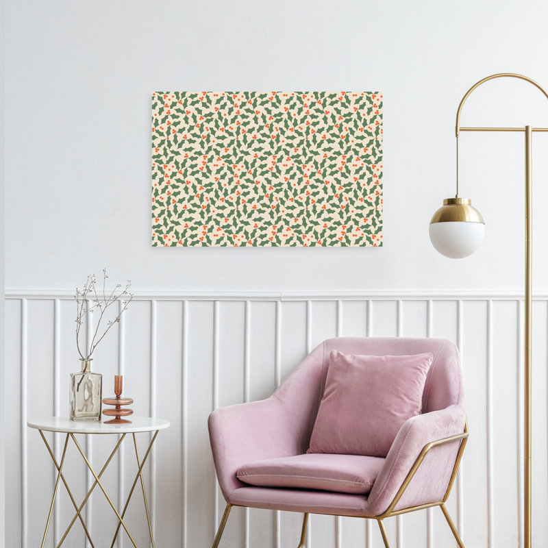Art mural rétro de Noël, 24" H x 36" W